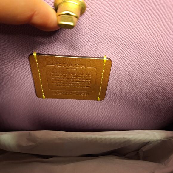 Coach C8561 Colorblock Willow Tote 24 Shopper Satchel Handbag Deep Berry likenew - Picture 7 of 9